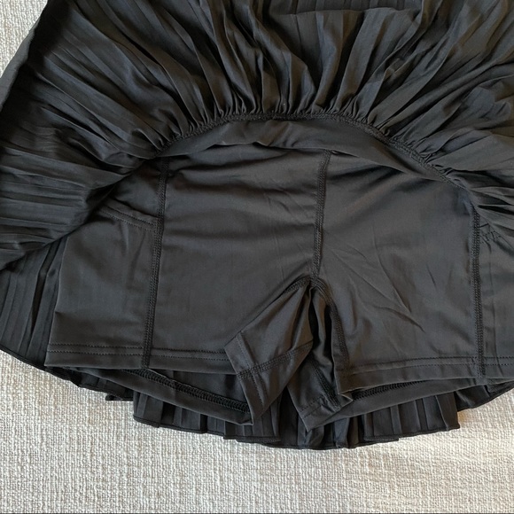 NWT 🔥 Gold Hinge Black Style Tennis Skirt w Built in Shorts Spandex with Pocket - Picture 6 of 15